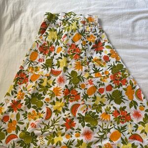 Vintage Fruit pattern wrap skirt